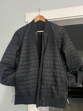 Lululemon Switch Over Reversible Men's Black Bomber Jacket Quilted size L